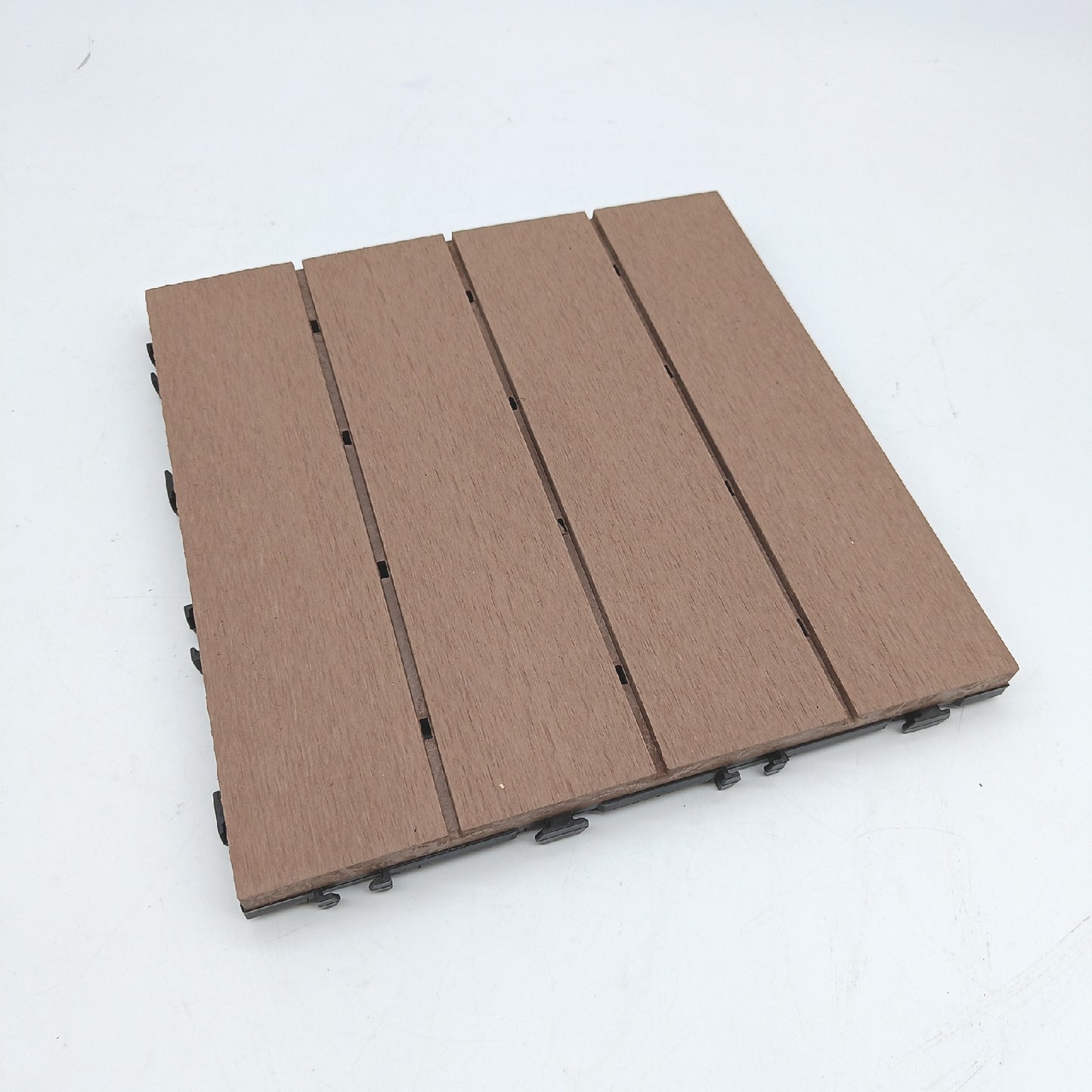 WPC Klickfliese Bodenbelag Terrassenfliesen Marone 30 x 30 x