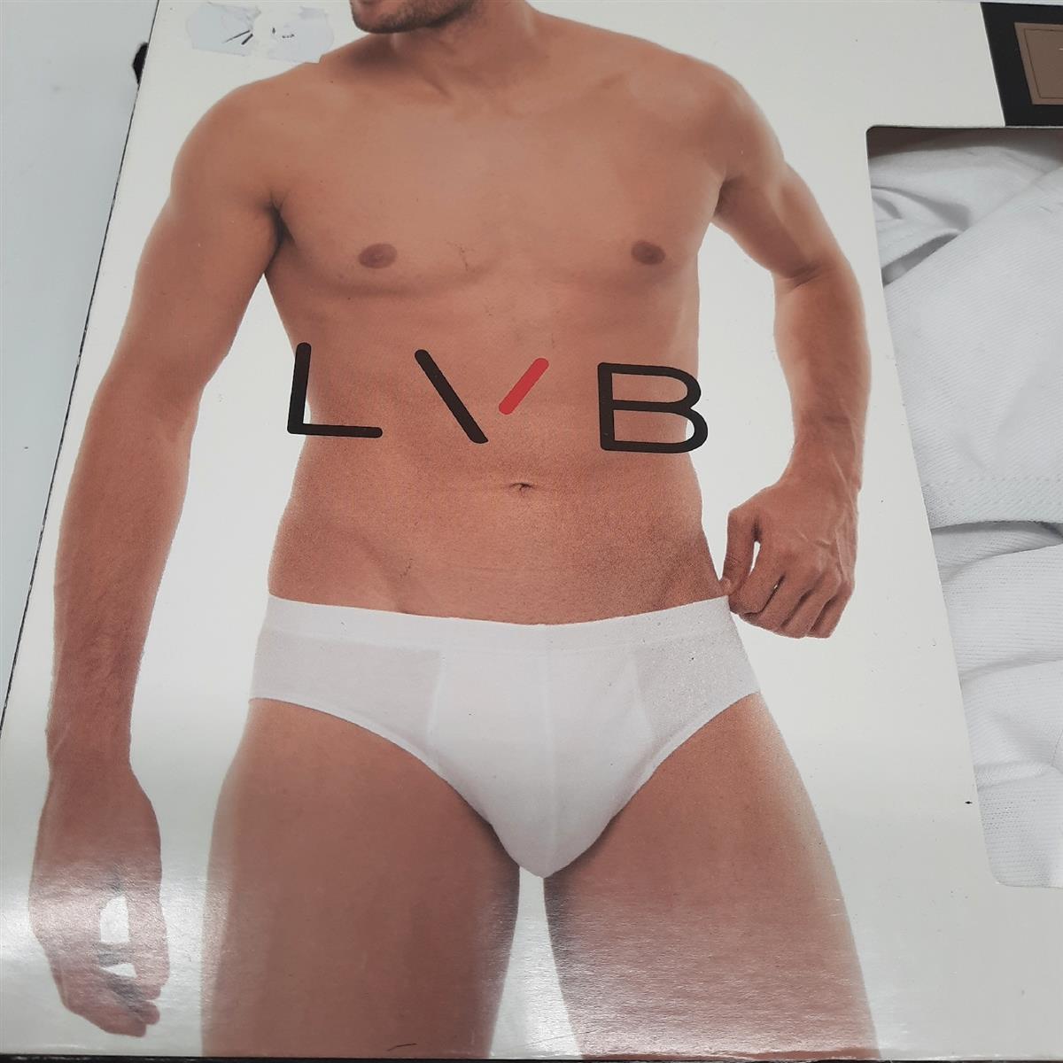 LVB Slip Unterwäsche Herren Baumwolle Bi pack x2 Weiß 3 S Komfort Alltag