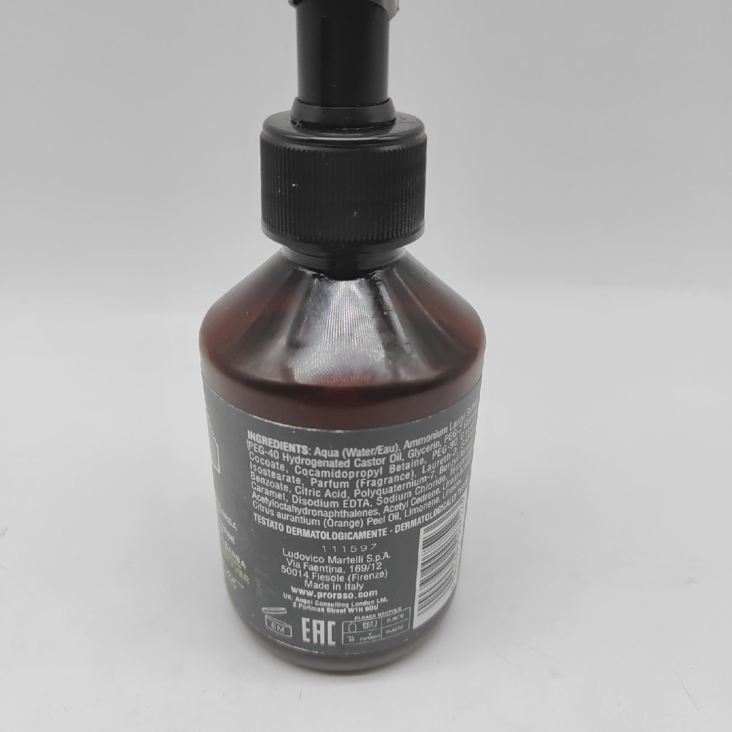 Proraso Bartshampoo Bartpflege Detergente Barba Cypress Vetyver 200 ml