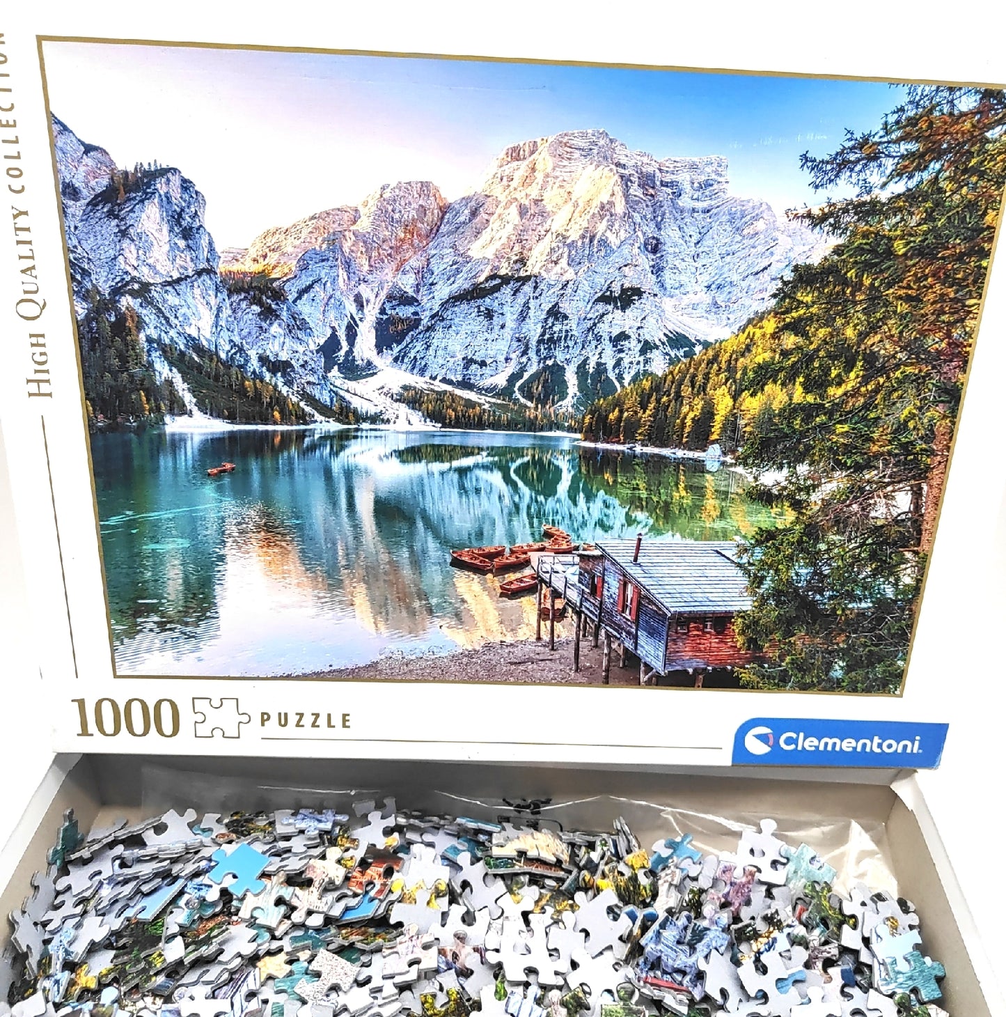 Clementoni Puzzle Puzzle Spiel Erwachsene Clementoni Emerald Braies Lake 1000 Teile Spaßerlebnis