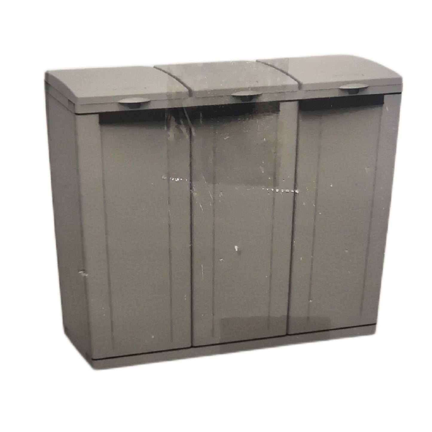 Terry Mülltrennsystem EcoLine 3 (Grau, Kunststoff, L x B x H: 102 x 39 x 88,7 cm