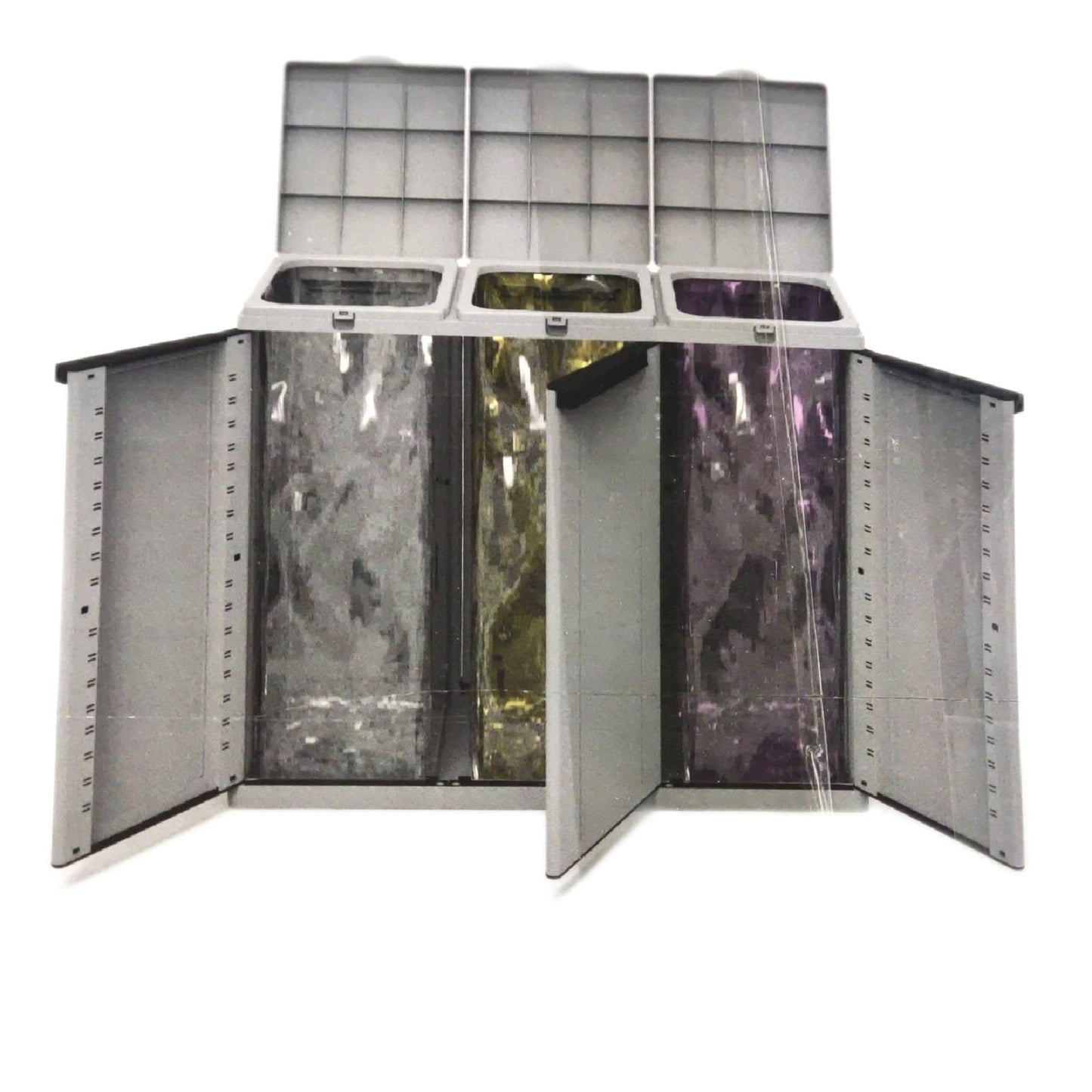 Terry Mülltrennsystem EcoLine 3 (Grau, Kunststoff, L x B x H: 102 x 39 x 88,7 cm