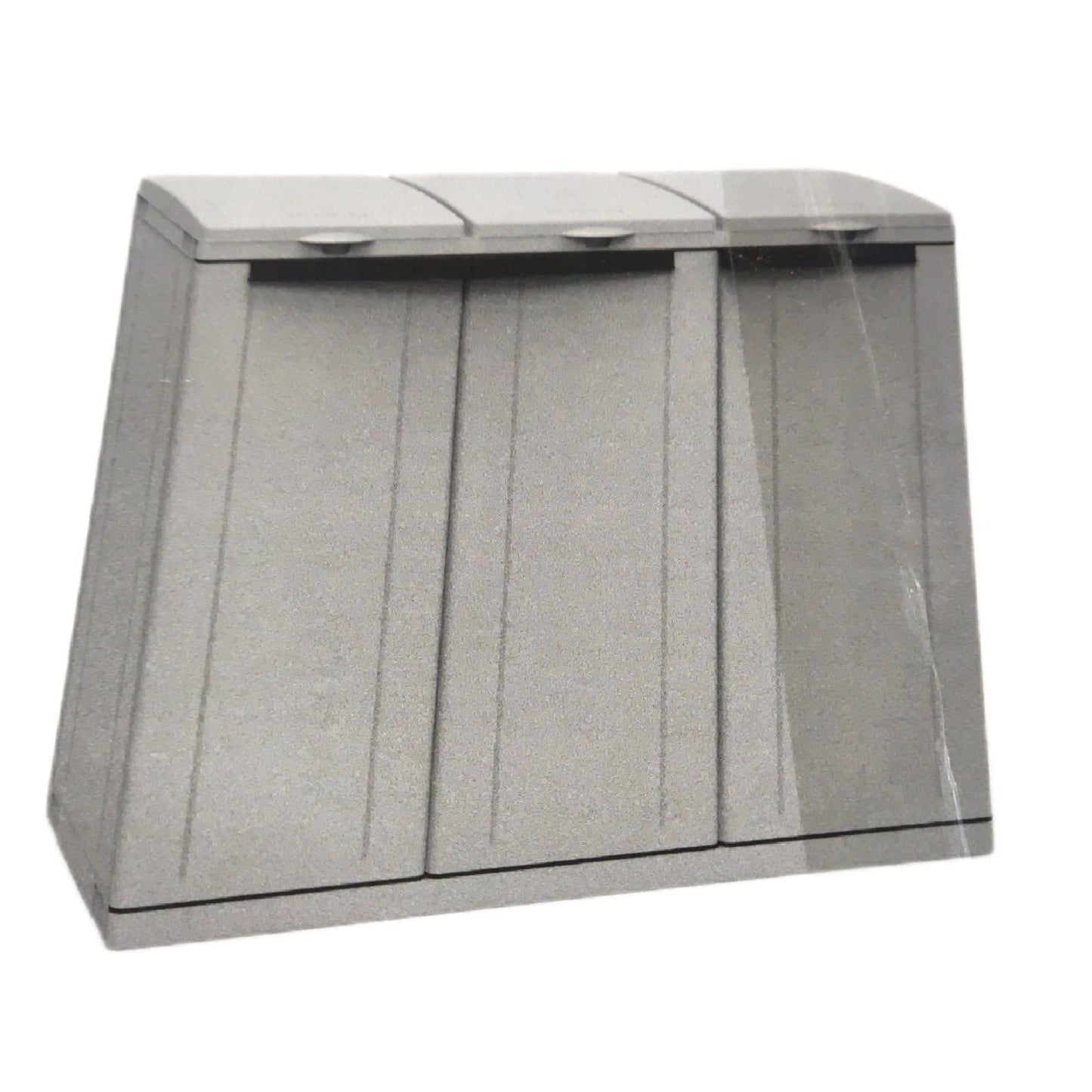Terry Mülltrennsystem EcoLine 3 (Grau, Kunststoff, L x B x H: 102 x 39 x 88,7 cm