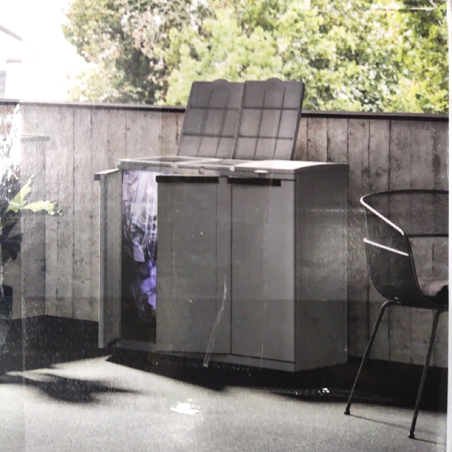 Terry Mülltrennsystem EcoLine 3 (Grau, Kunststoff, L x B x H: 102 x 39 x 88,7 cm