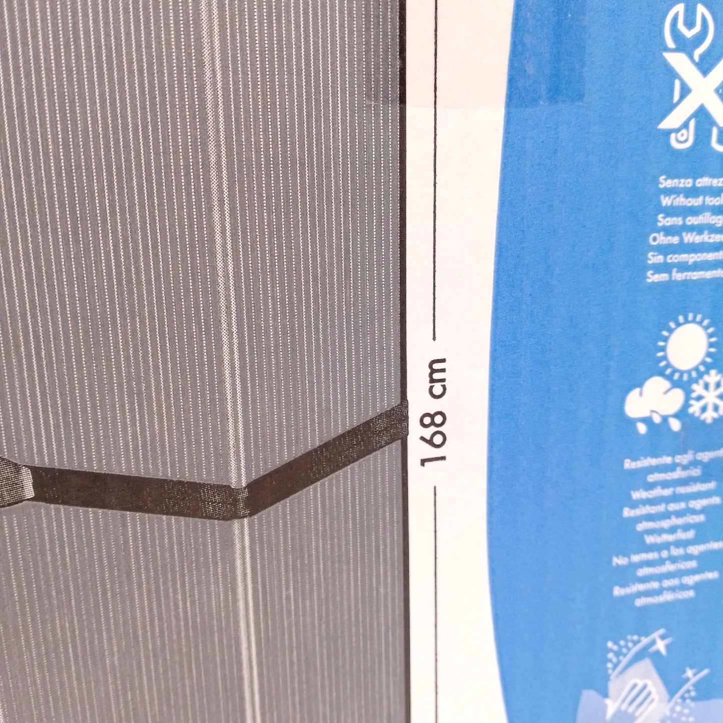Kunststoffschrank (L x B x H: 39,5 x 34 x 168 cm, Traglast: 25 kg/Boden)
