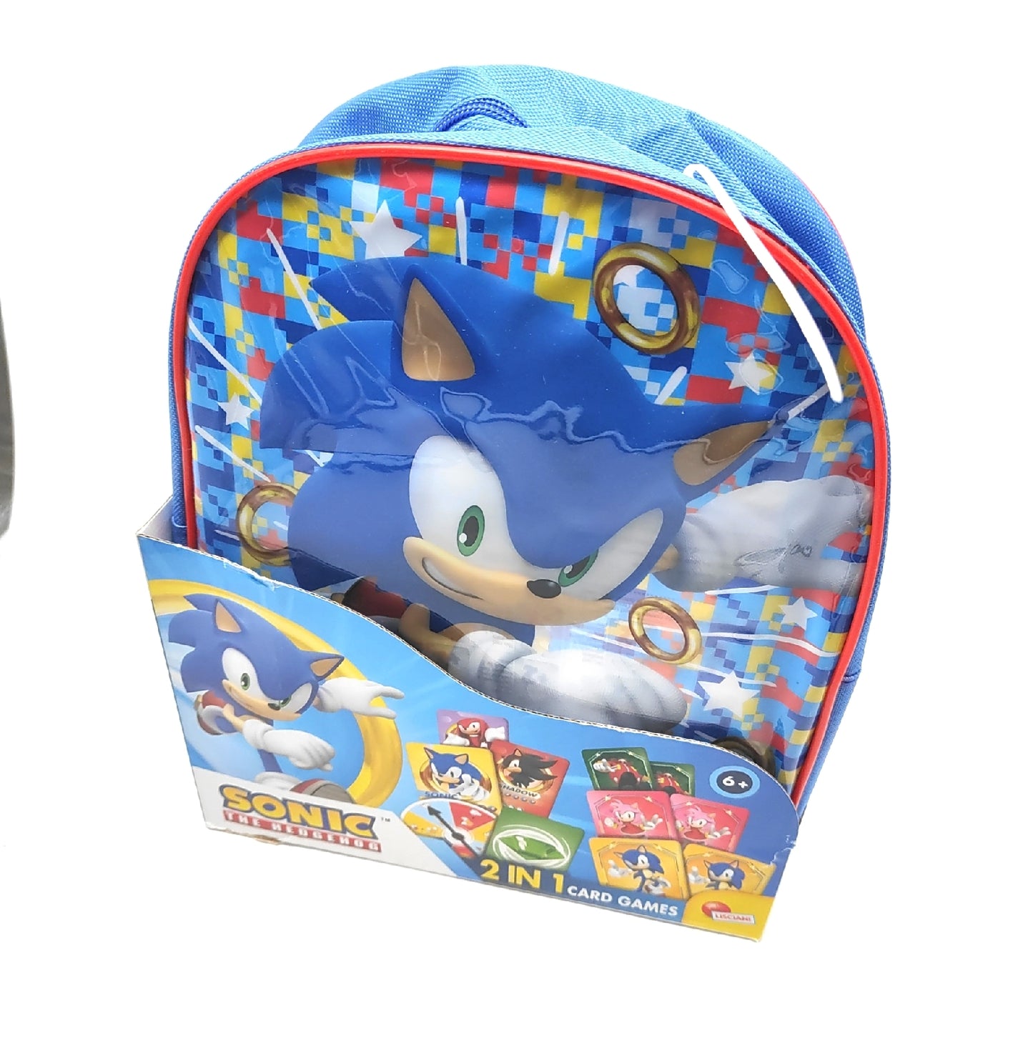 Lisciani Rucksack Set Spiele Reisespiele Sonic Kartenspiele Lernen Abenteuer Set