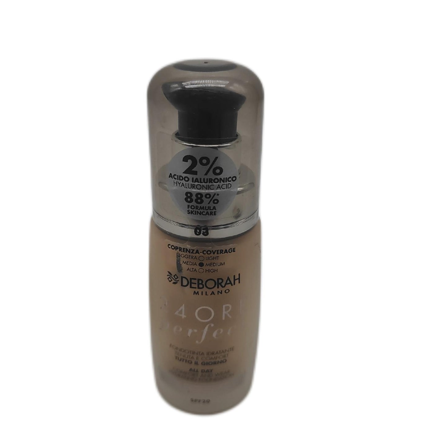 Deborah Milano Flüssige Foundation Make Up 24 Hour Perfect Hydrating SPF 20 Caramel Te