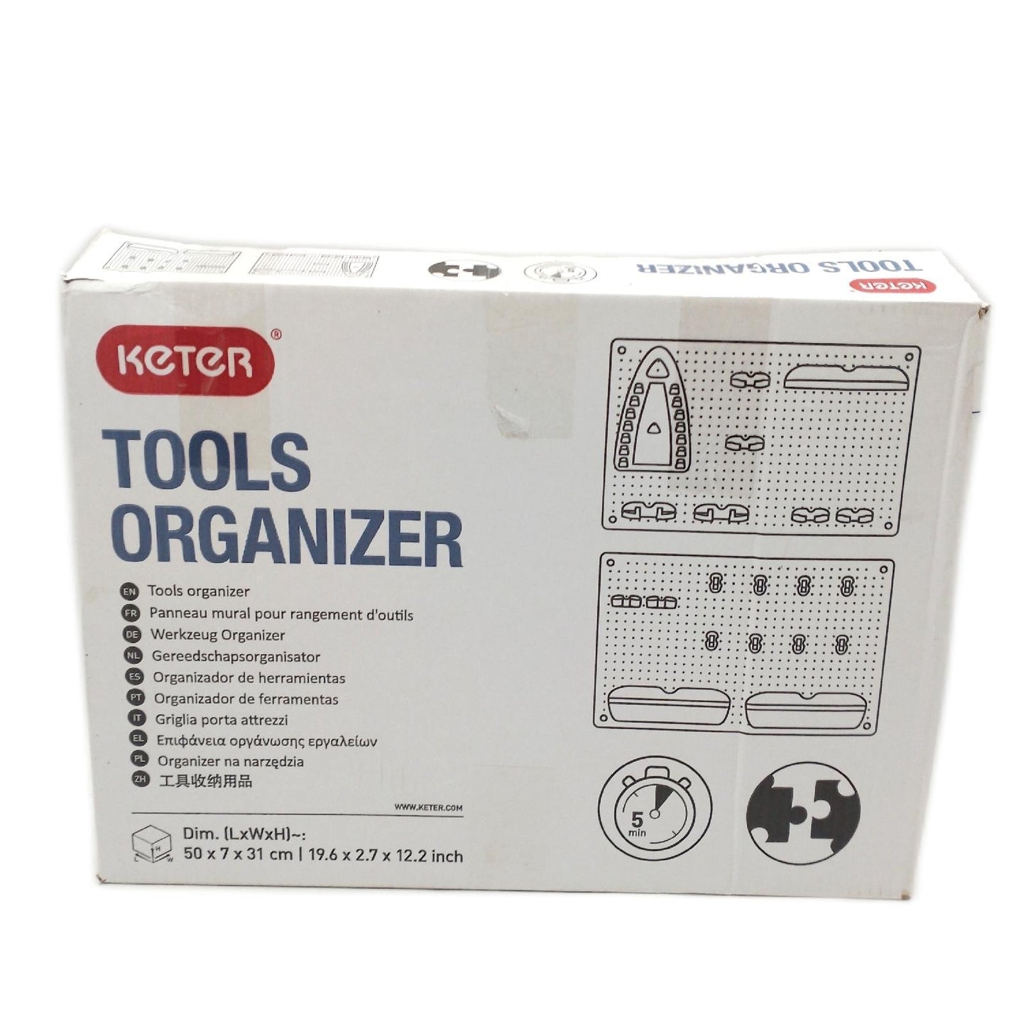 KIS Lochwand Organizer Werkzeugwand Aufbewahrung Tools Set zur Ordnung 2 Stück