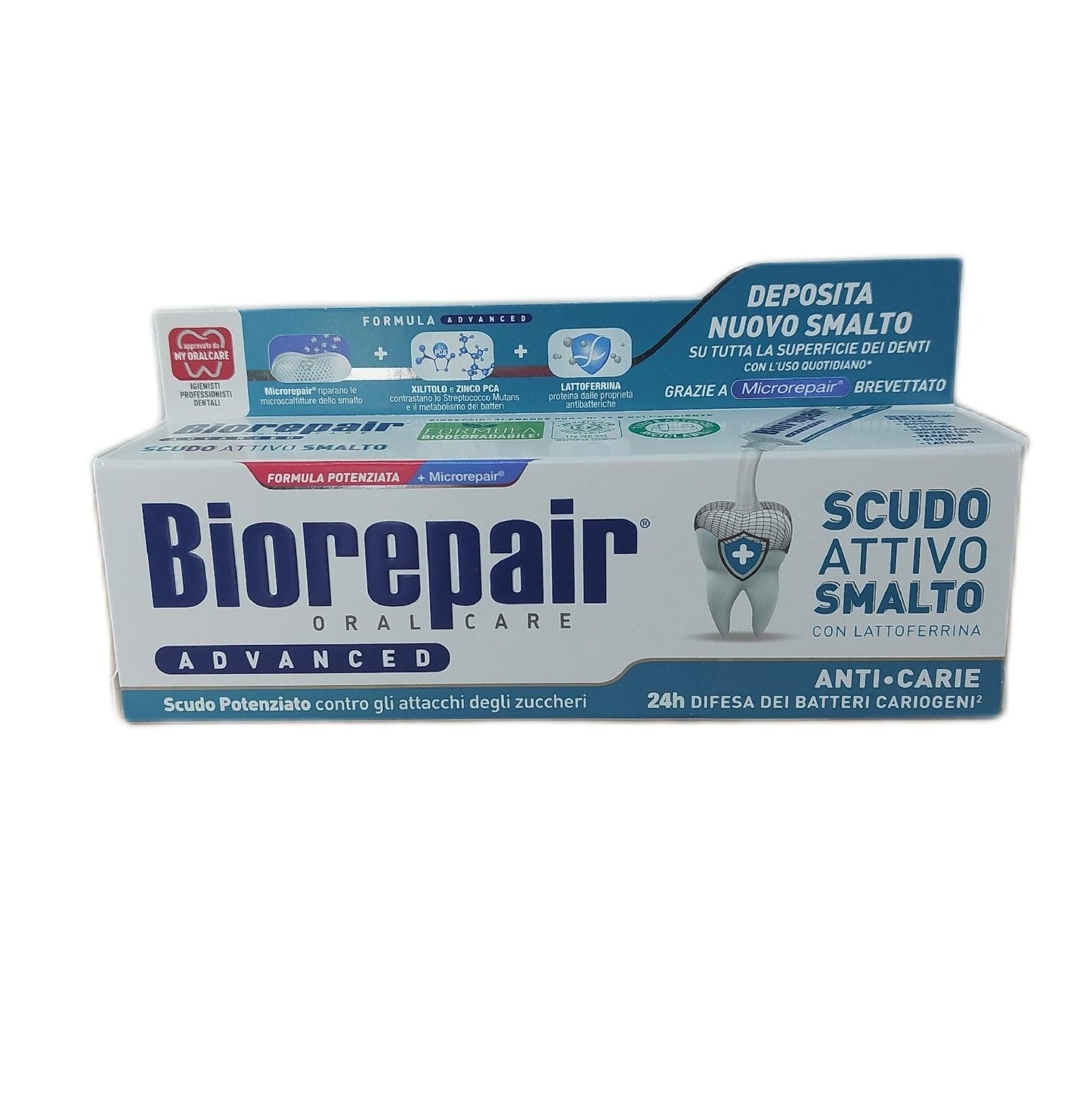 Biorepair Zahnpasta Zahnpflege Advanced Active Shield Anti Karies Schutz für Zähne