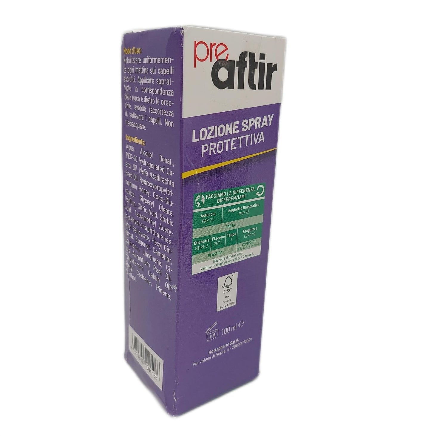 Preaftir Spray Lotion Gesundheits Pflege Präventiv Behandlung effektiv sicher gegen Läuse und Nissen