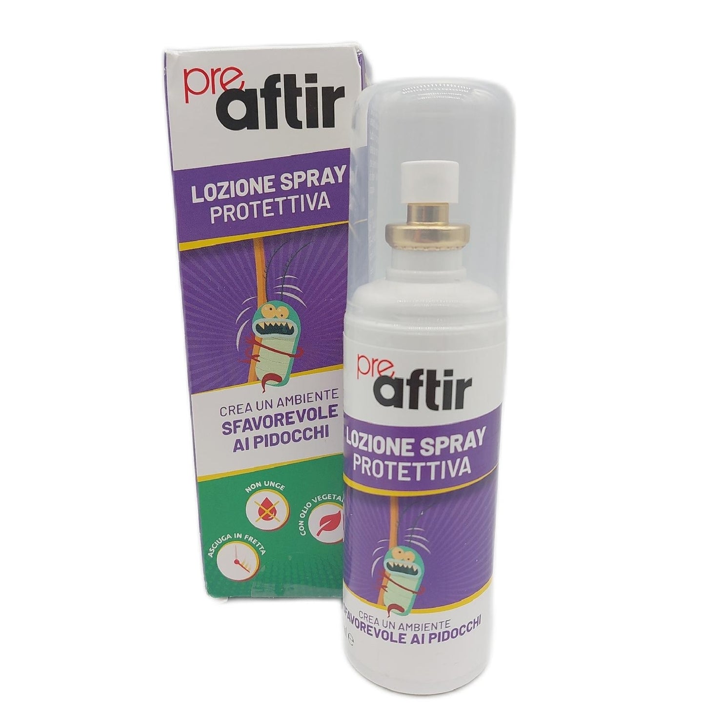 Preaftir Spray Lotion Gesundheits Pflege Präventiv Behandlung effektiv sicher gegen Läuse und Nissen