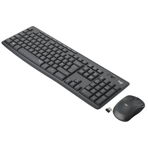 Logitech Tastatur Maus Set Computer Zubehör MK295 Kabellos USB Funk Komfort Ergonomie