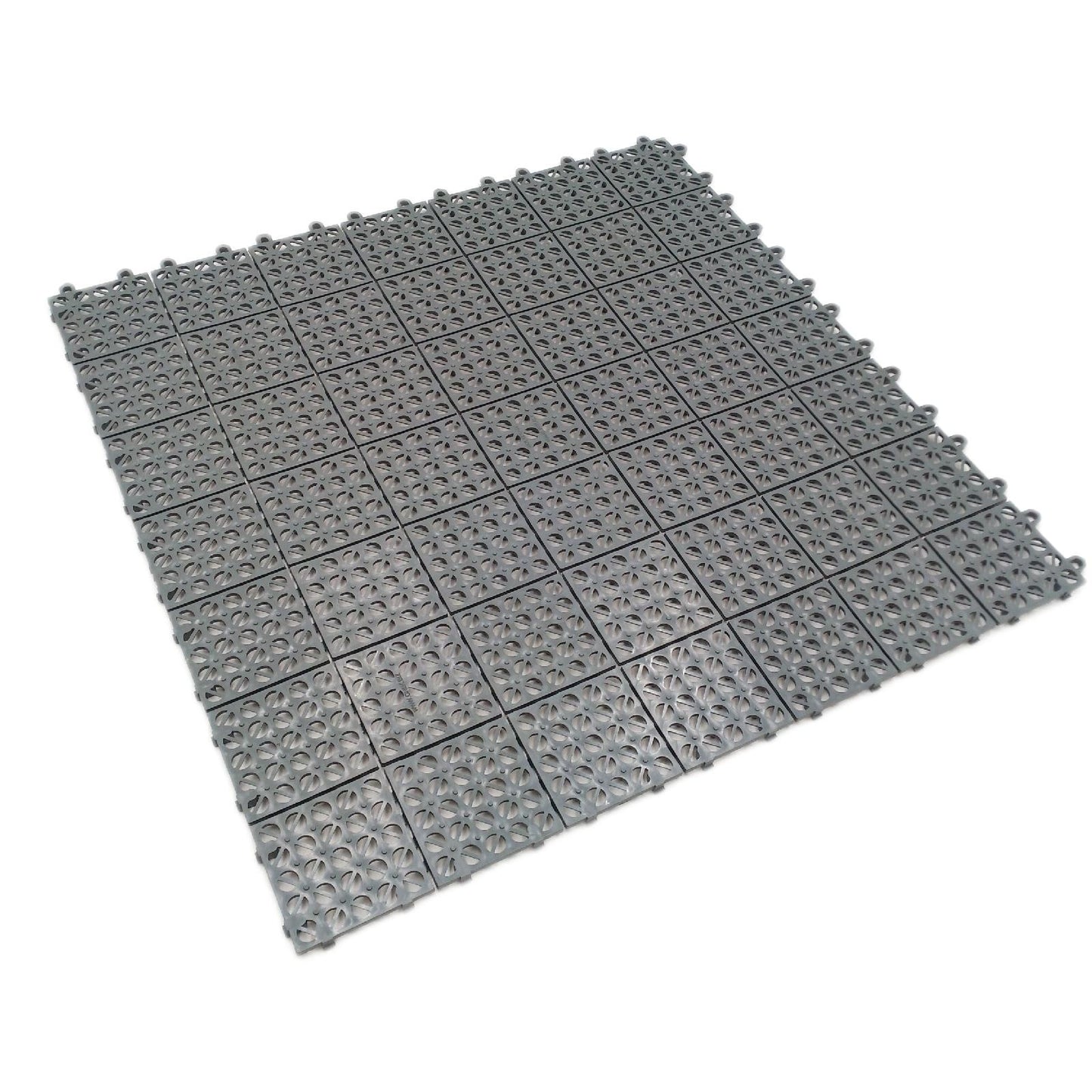 Prakt Bodenfliese Bodenbelag Kunststoff Grau 555 x 555 cm 9 Stück Klick