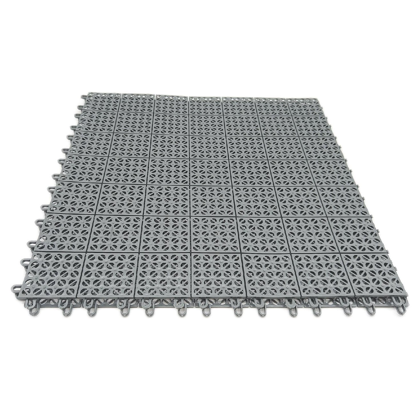 Prakt Bodenfliese Bodenbelag Kunststoff Grau 555 x 555 cm 9 Stück Klick