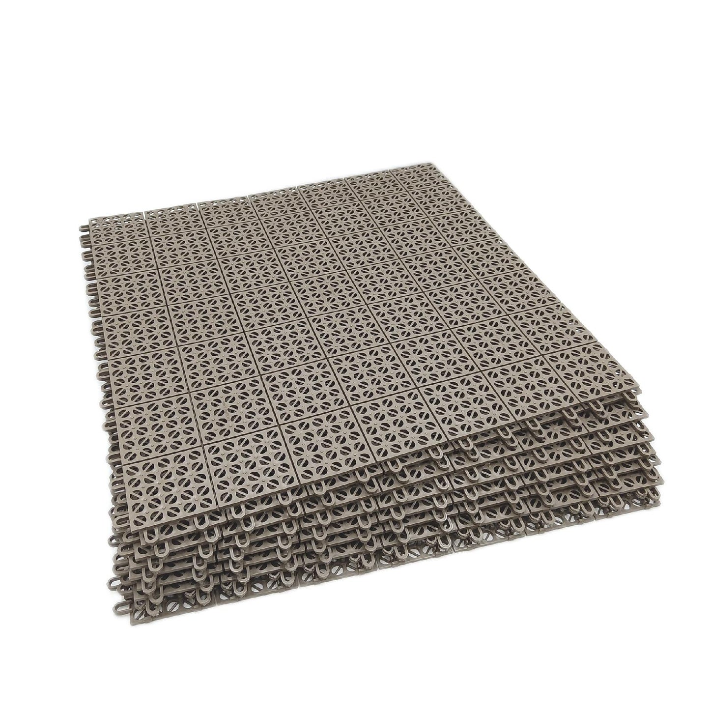 Kunststoff Klickfliese Bodenbelag Braun 555 x 555 cm 9 Stück Robust