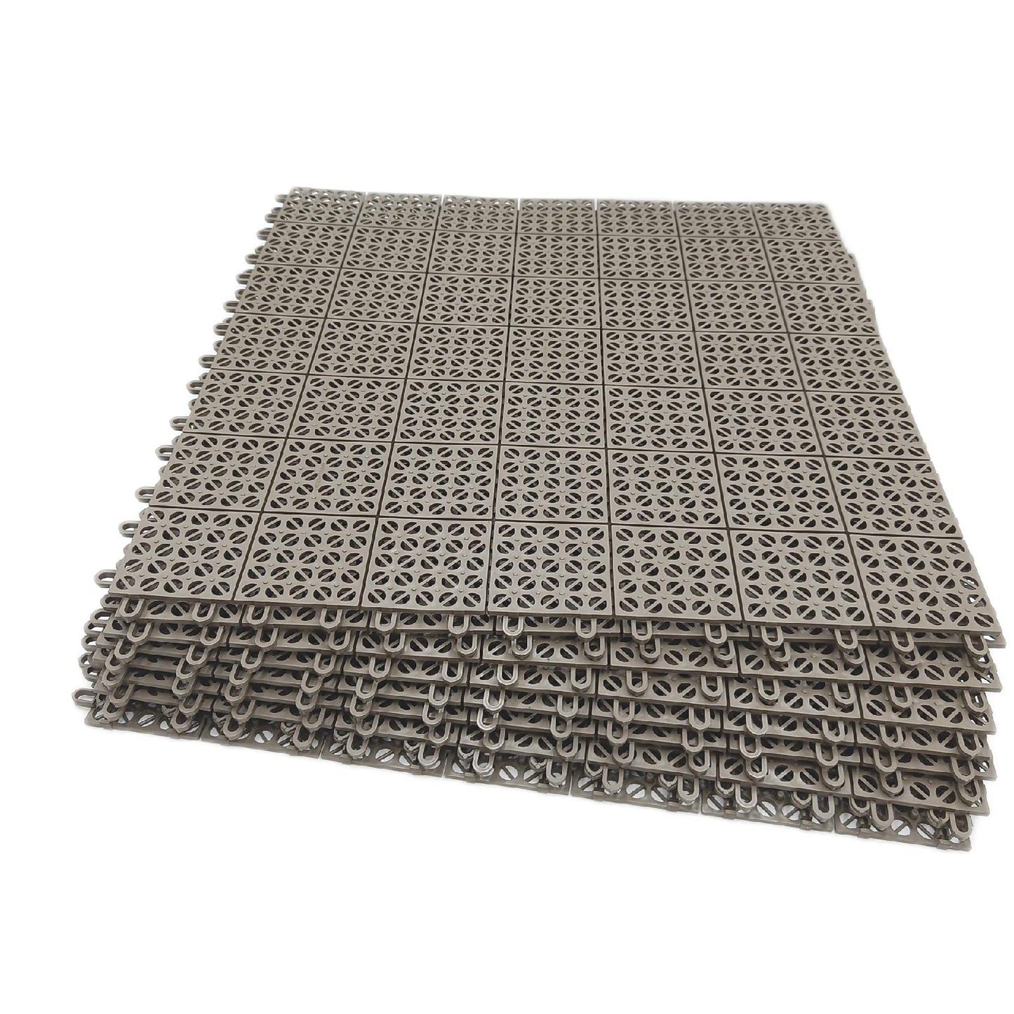 Kunststoff Klickfliese Bodenbelag Braun 555 x 555 cm 9 Stück Robust