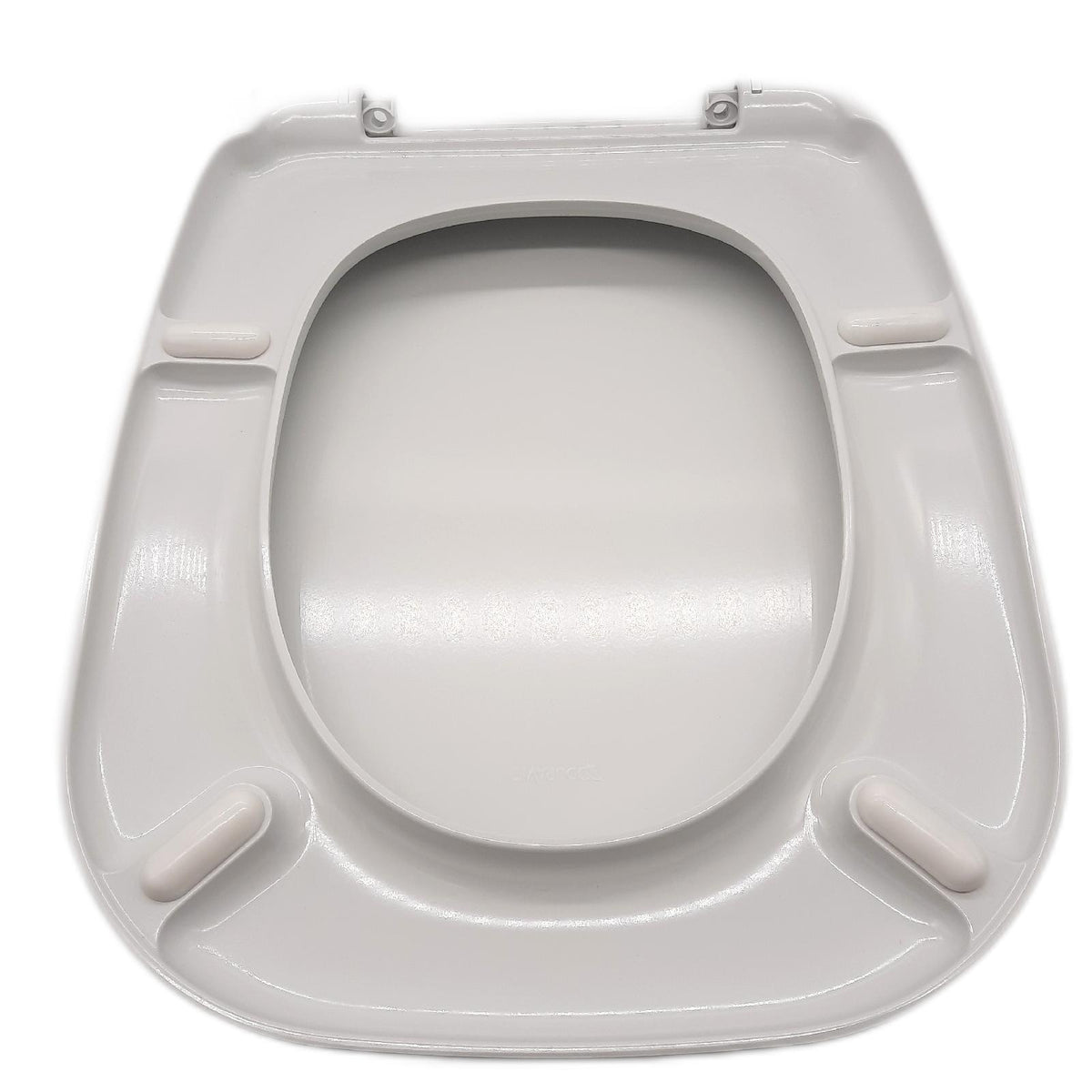 Duravit WC-Sitz D-Code mit Absenkautomatik - Toilettensitz aus Duroplast, D-Form, Soft-Close, Edelstahl-Scharniere, Weiß Hochglanz, Passend für Duravit D-Code Serie