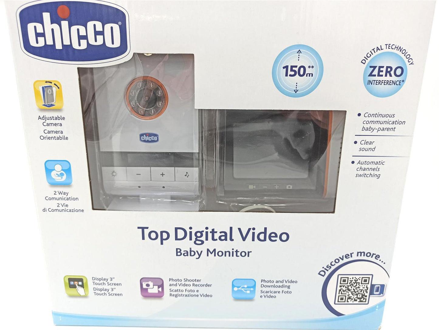 Chicco Baby Monitor Überwachung Baby Control Video Digital Top USB Einfach bedienen Sicherheit Baby