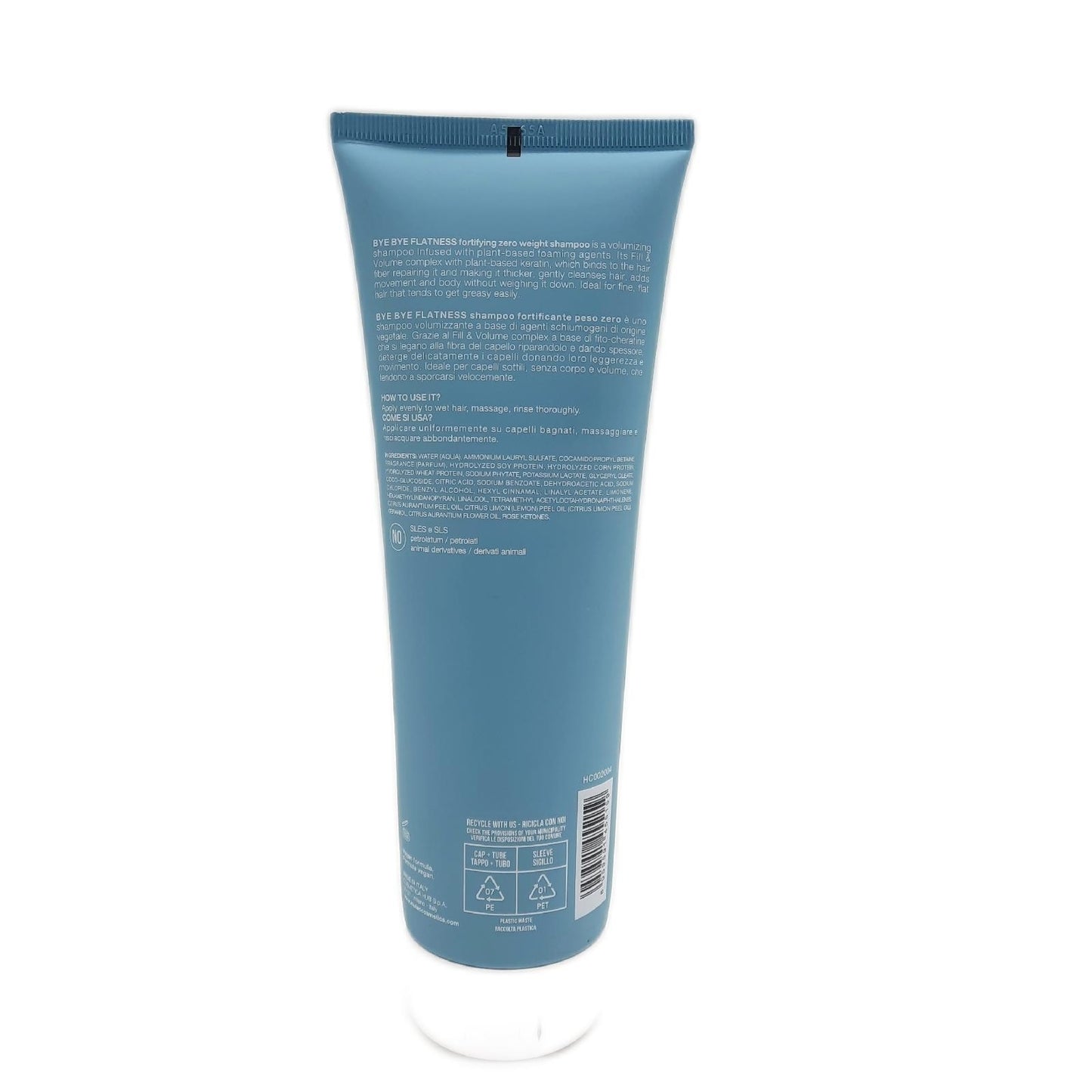 Mulac Shampoo Haarpflege Bye Flatness kräftigendes volumengebendes Shampoo für dünnes Haar