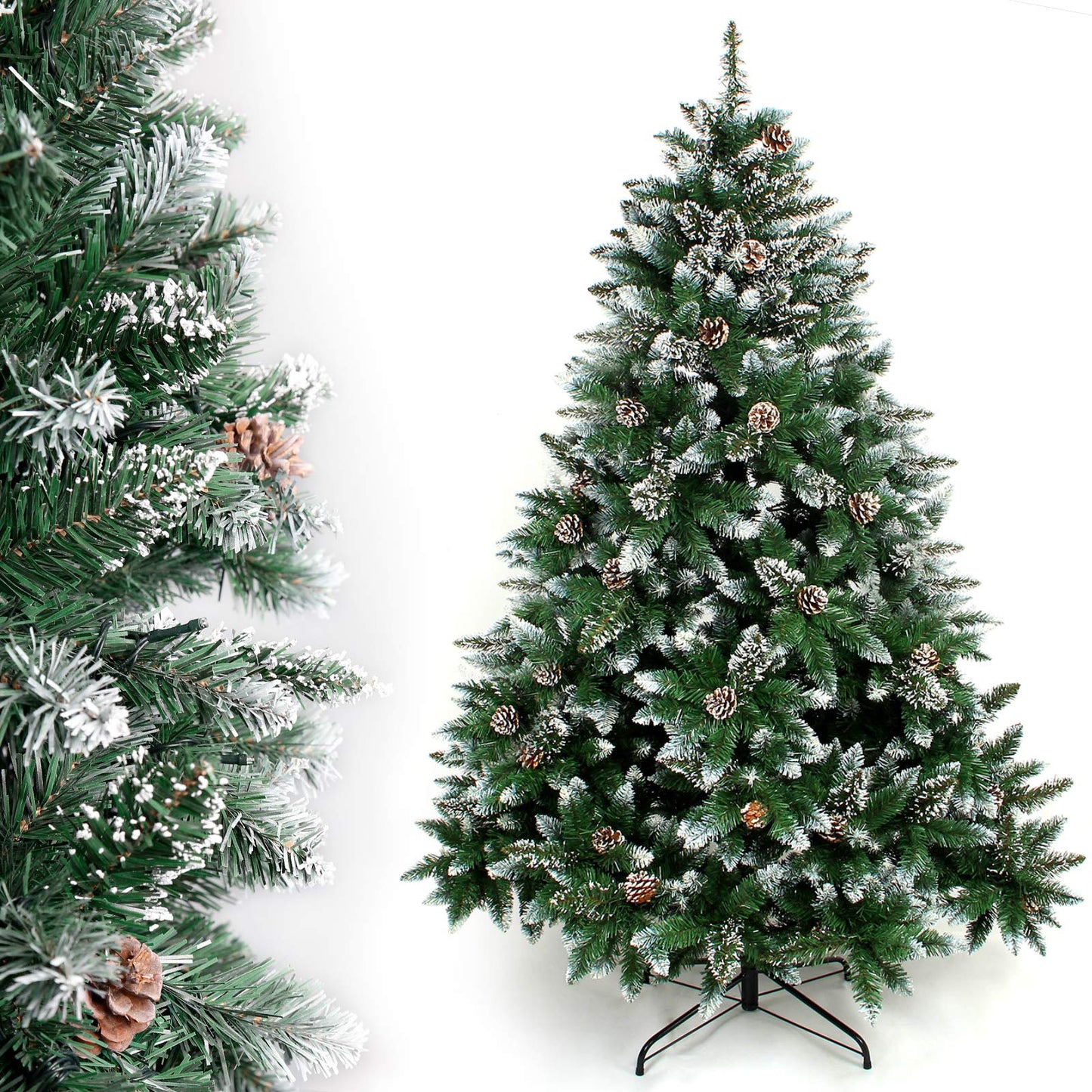 Yorbay Weihnachtsbaum künstlicher Tannenbaum mit Ständer 120cm 240cm fest