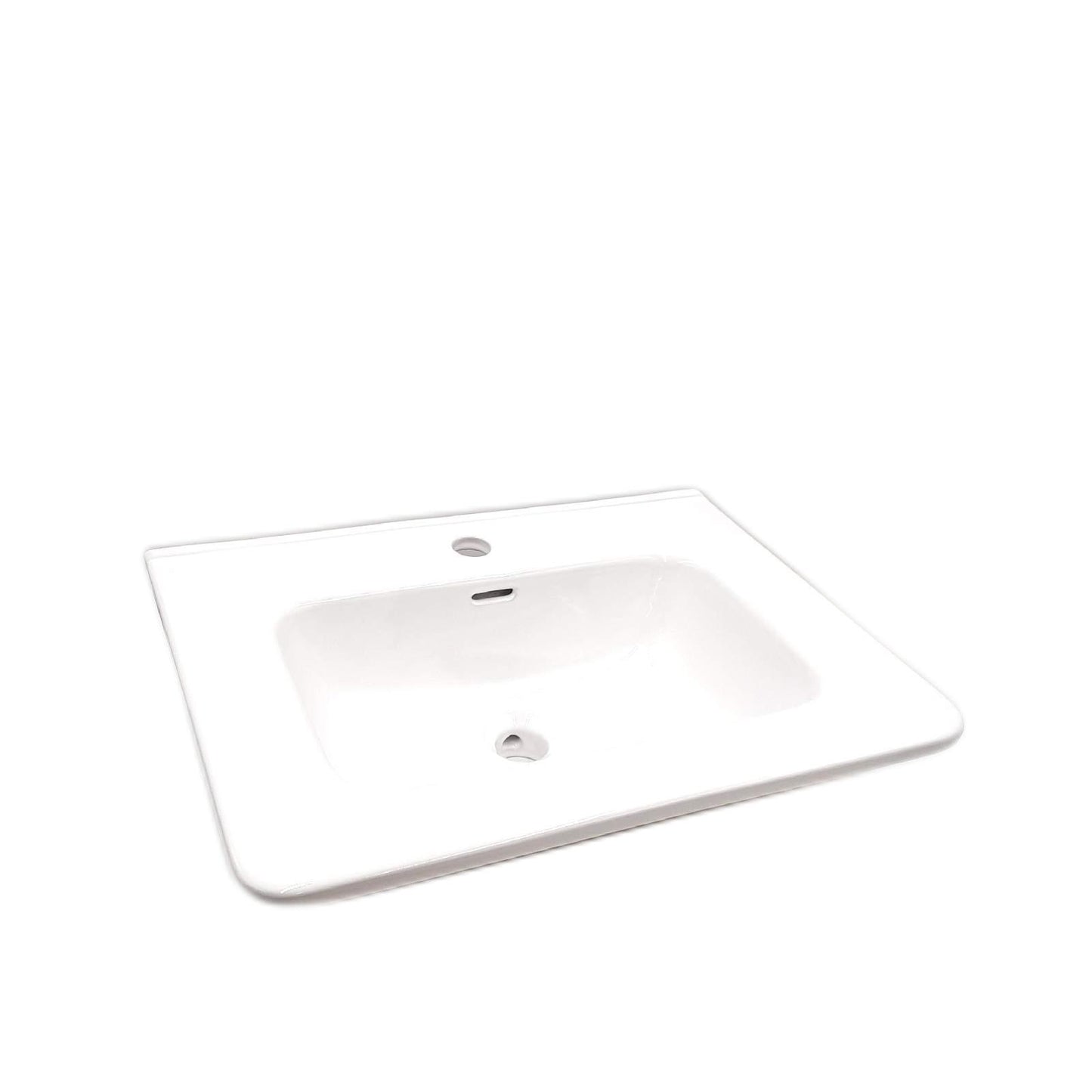 Beauty Einbauwaschbecken Badmöbel Keramik Weiß 46 x 61 cm Elegantes Design für Badezimmer