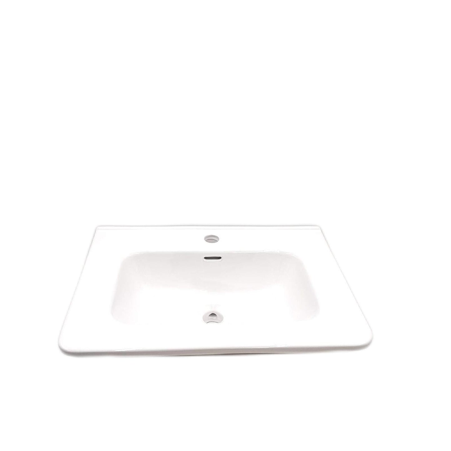 Beauty Einbauwaschbecken Badmöbel Keramik Weiß 46 x 61 cm Elegantes Design für Badezimmer