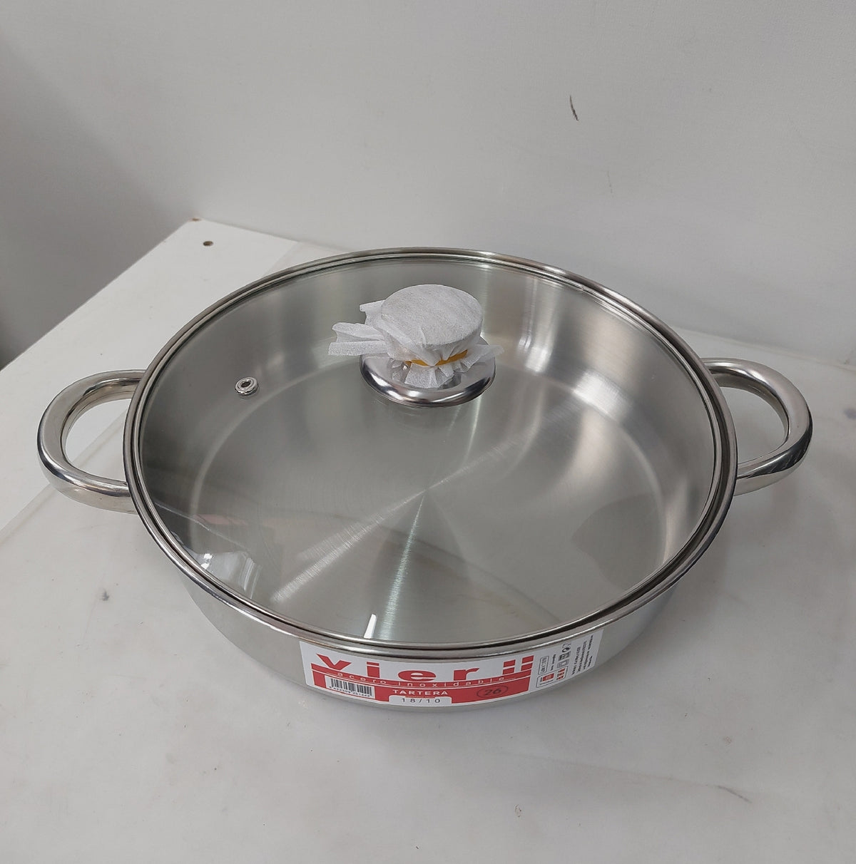 Edelstahl Kochtopf Küche Niedriger Kochtopf 26 cm Kochen Zubere