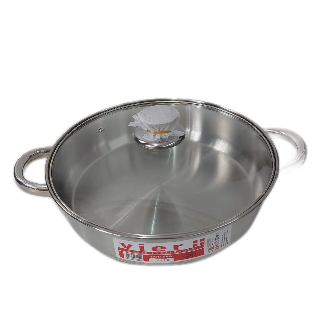 Edelstahl Kochtopf Küche Niedriger Kochtopf 26 cm Kochen Zubere