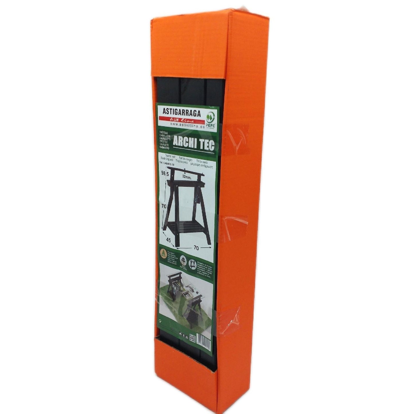 Holzbock Architekt Arbeitsbock Bauzubehör Kiefer 70 cm Höhe Tragkraft 400 kg Holz