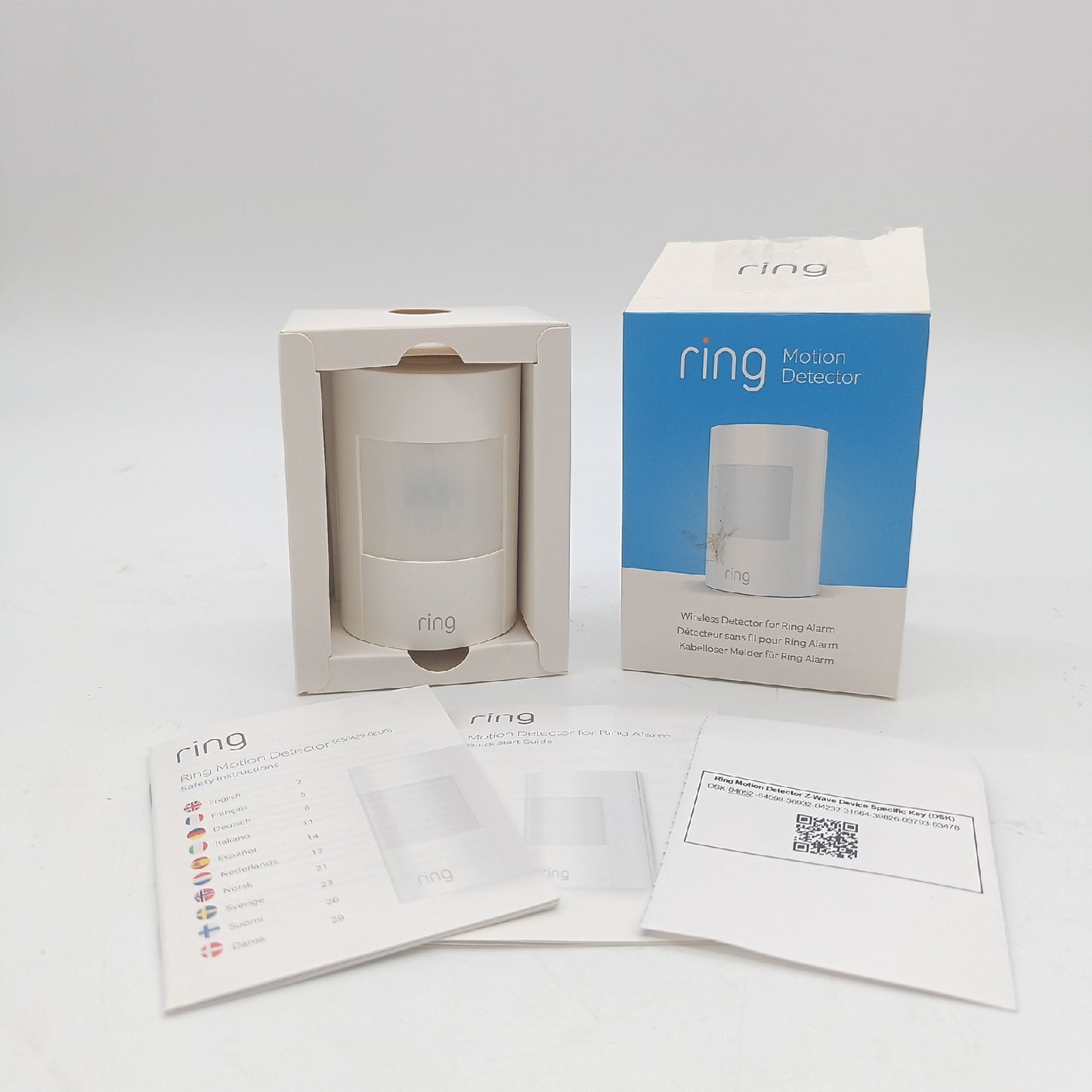 Ring Alarm Bewegungsmelder, Weiß, Batteriebetrieben, 4,5 x 6,2 x 9 cm