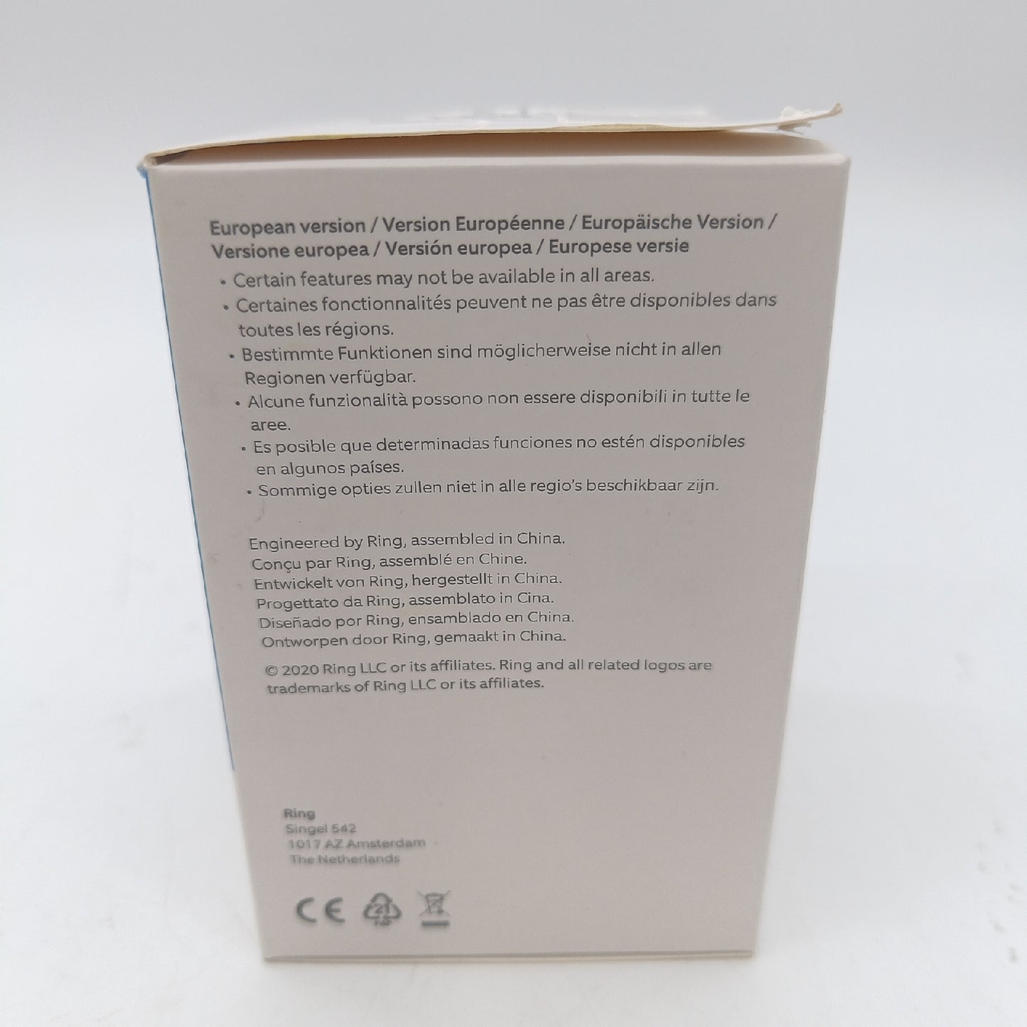 Ring Alarm Bewegungsmelder, Weiß, Batteriebetrieben, 4,5 x 6,2 x 9 cm