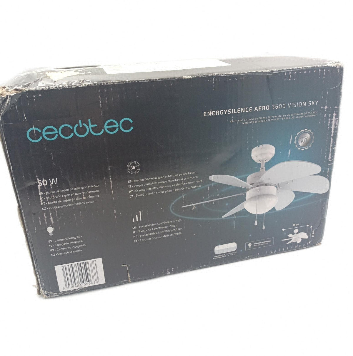 Cecotec EnergySilence 3600 Vision Sky Deckenventilator 50 W 92 cm Durchmesser