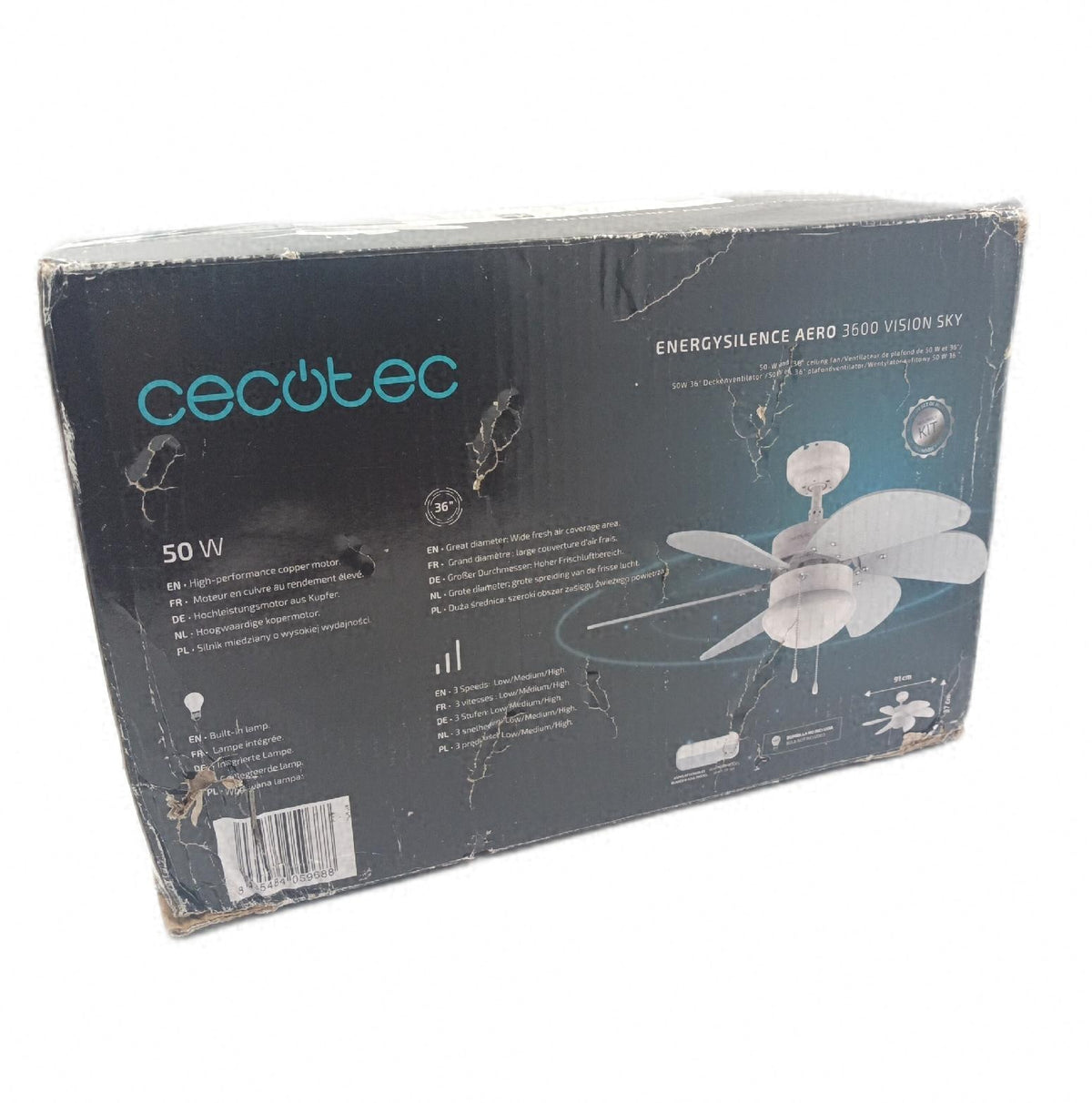 Cecotec EnergySilence 3600 Vision Sky Deckenventilator 50 W 92 cm Durchmesser