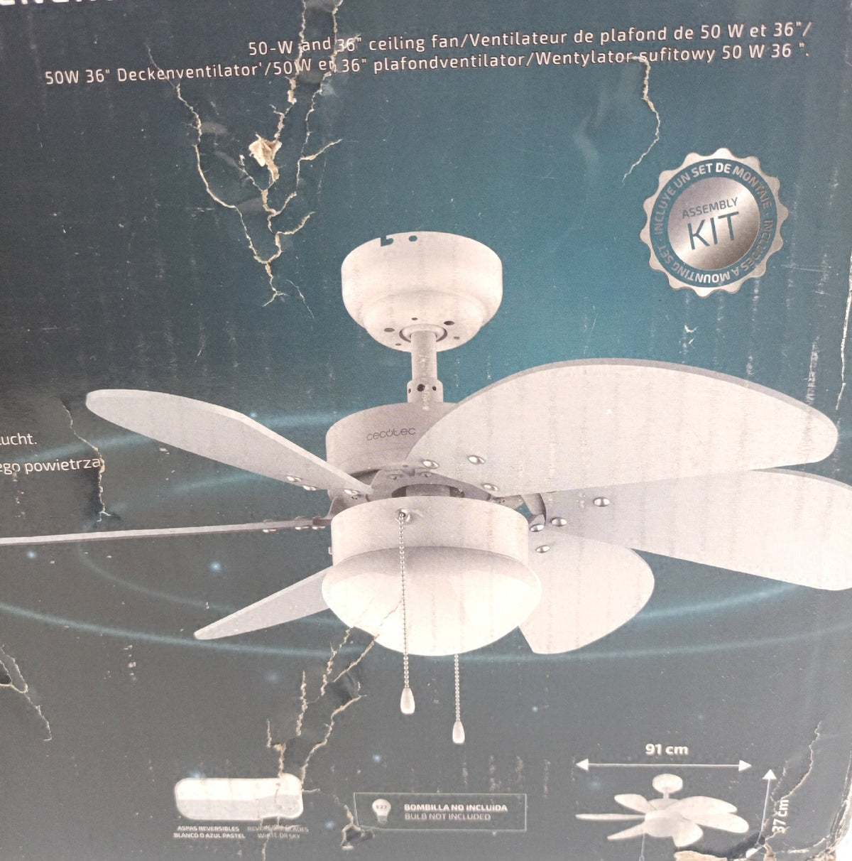 Cecotec EnergySilence 3600 Vision Sky Deckenventilator 50 W 92 cm Durchmesser