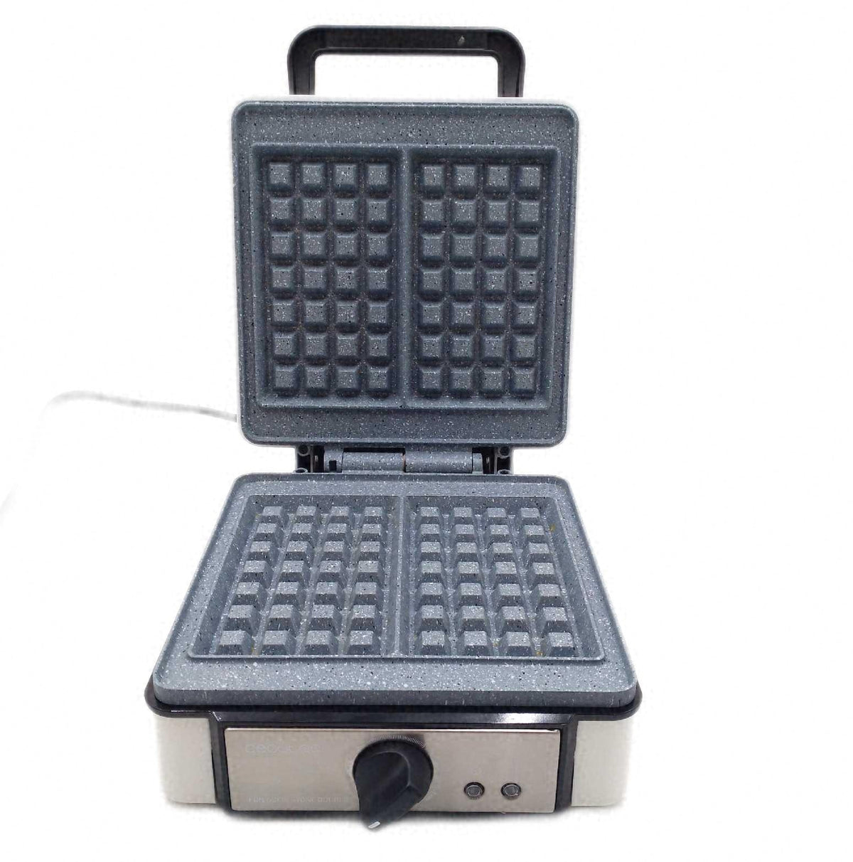 Cecotec Waffeleisen Fun Gofrestone Double mit RockStone Waffle Antihaftbeschichtung Waffelautomat