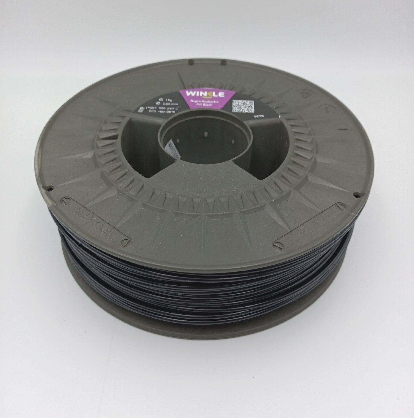 WINKLE Filament 3D Druck Zubehör PETG 285 mm Gagat Schwarz Spule