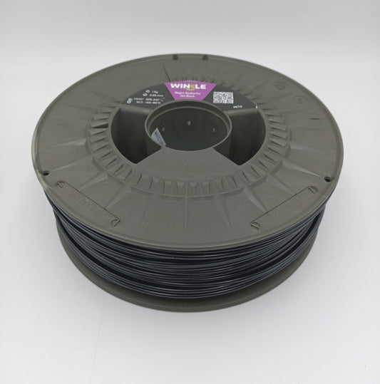 WINKLE Filament 3D Druck Zubehör PETG 285 mm Gagat Schwarz Spule