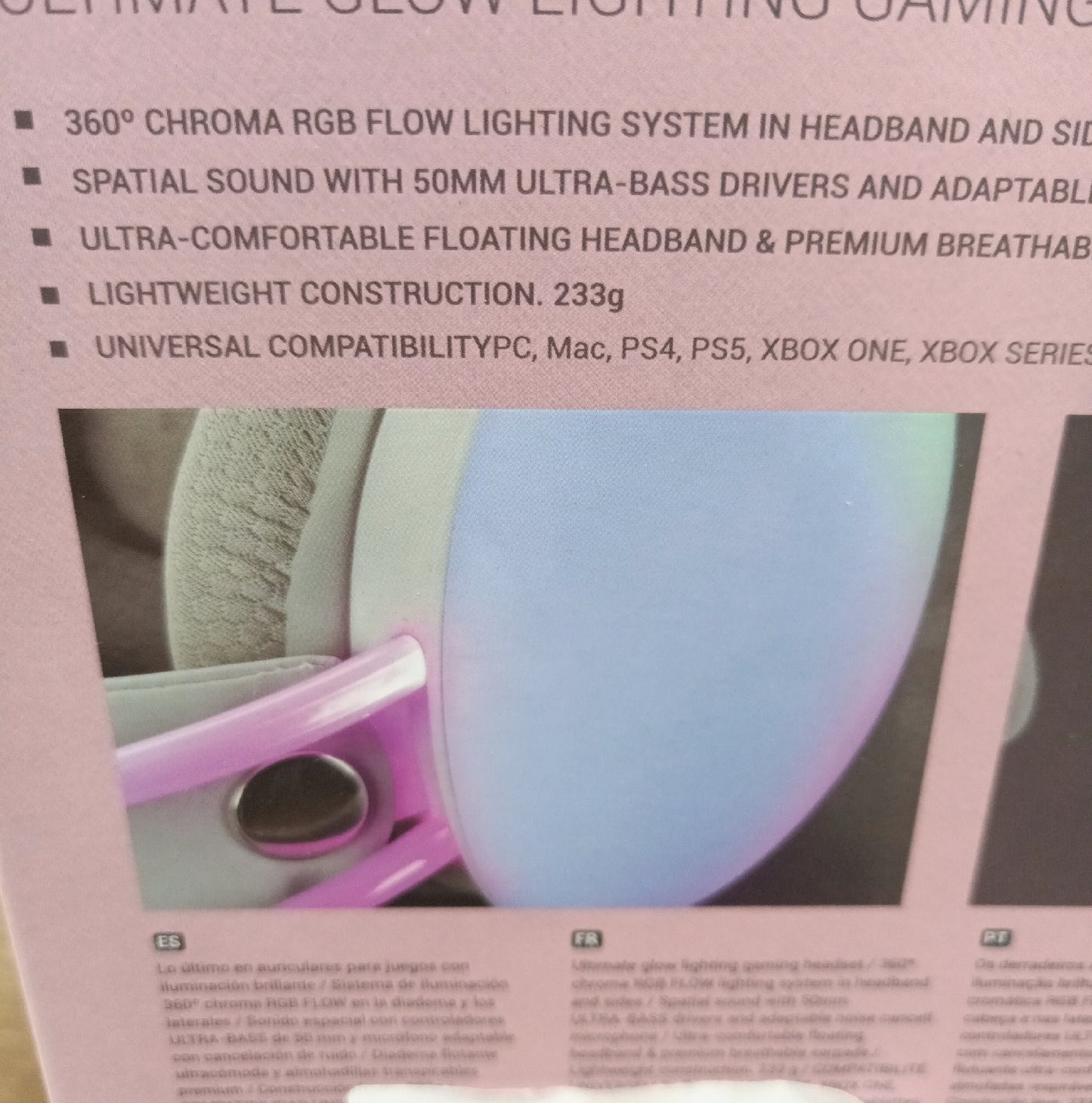 Marsgaming Headset Gaming Zubehör Auriculares MH GLOW Pink für PC Ps4 5 Xbox kabel