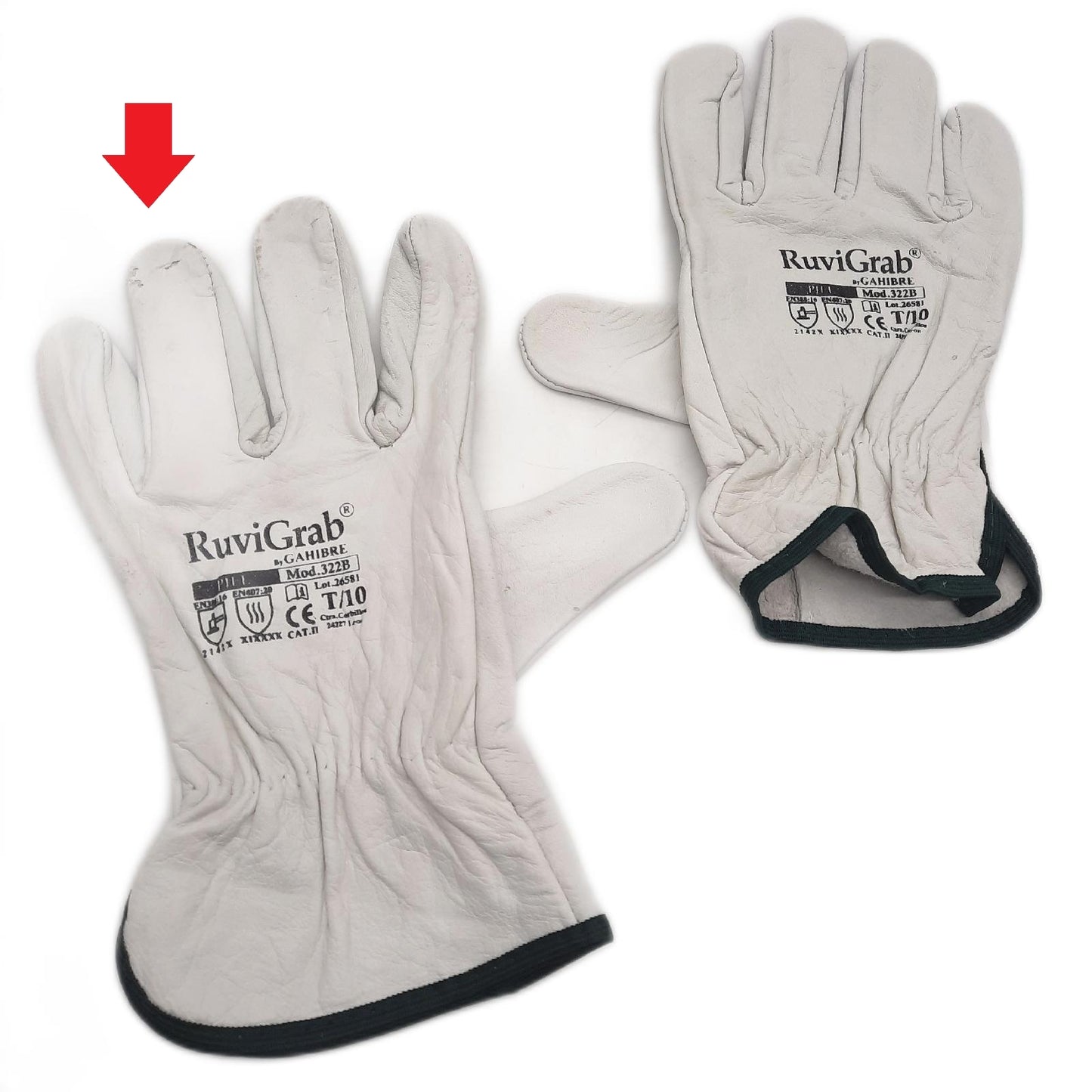 RuviGrab Arbeitshandschuhe Gartenhandschuhe Leder 6er Pack robust komfortabel für Damen
