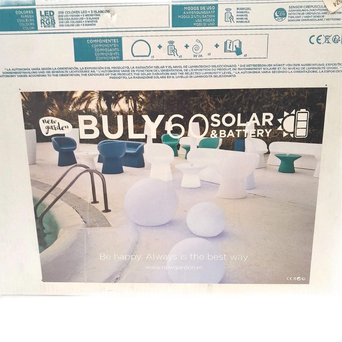 New Garden Kugelleuchte Gartenbeleuchtung Buly LED Solar große Leuchte Gartendeko