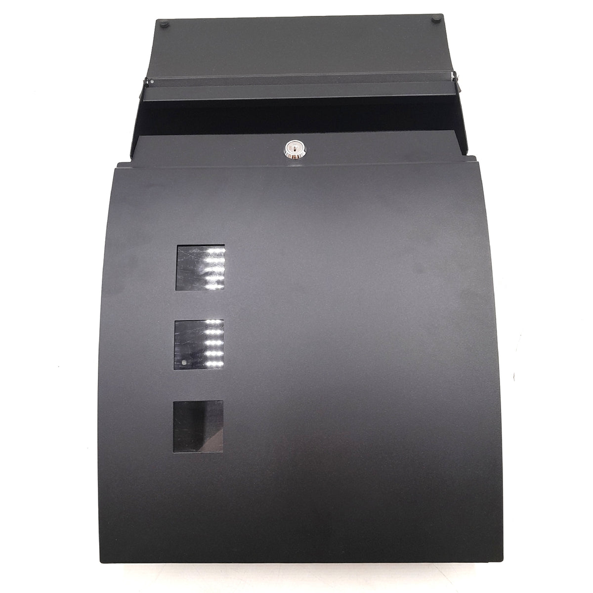 Briefkasten Stahl Schwarz Briefkasten Zubehör Modell 100 x 320 x 450 Millimeter geeignet für