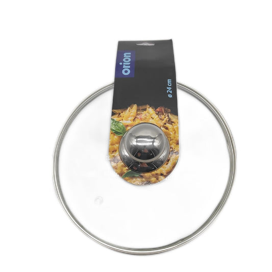 Orion Group Glasdeckel Kochgeschirr Haushalt 24 cm Edelstahlring passend Topf Pfanne