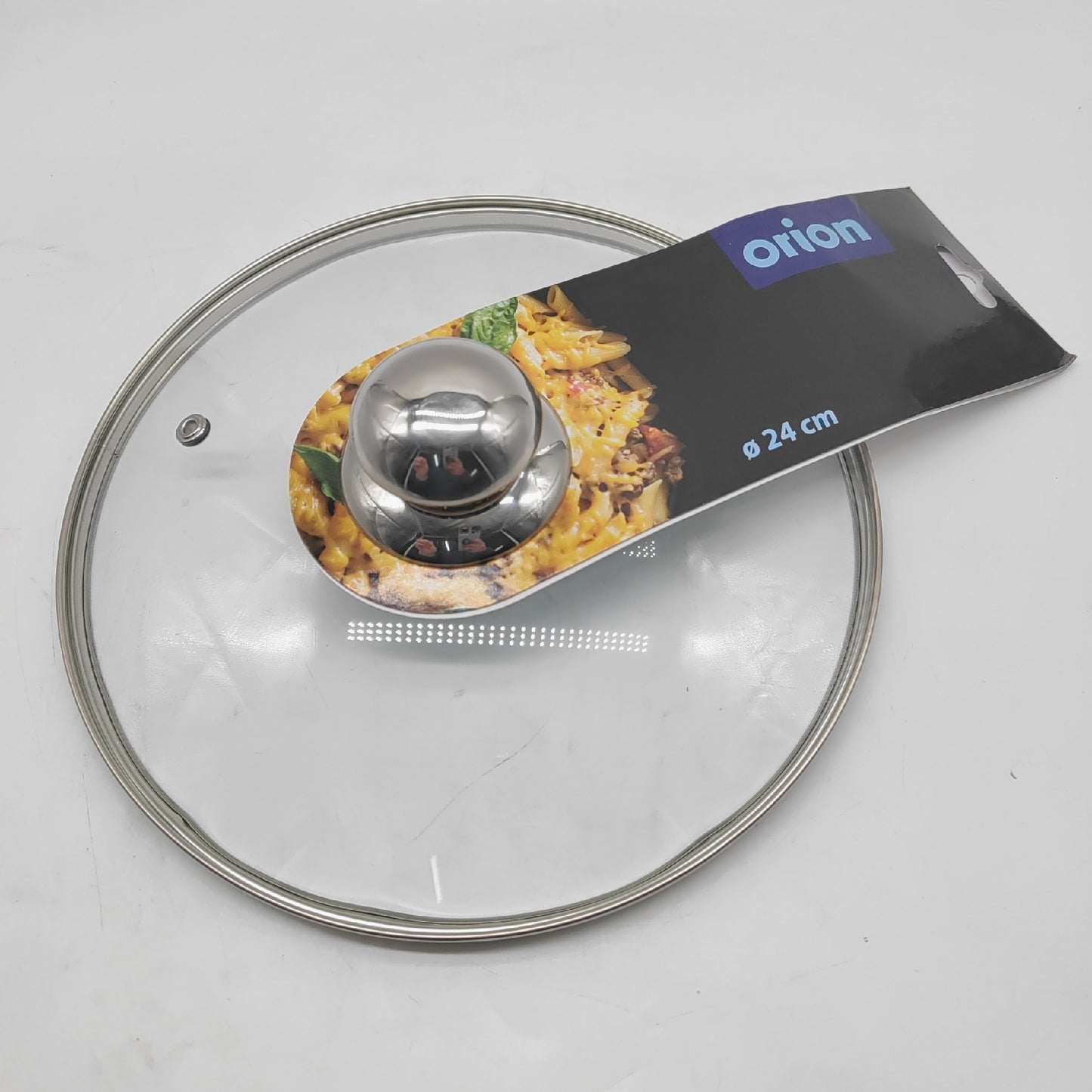 Orion Group Glasdeckel Kochgeschirr Haushalt 24 cm Edelstahlring passend Topf Pfanne