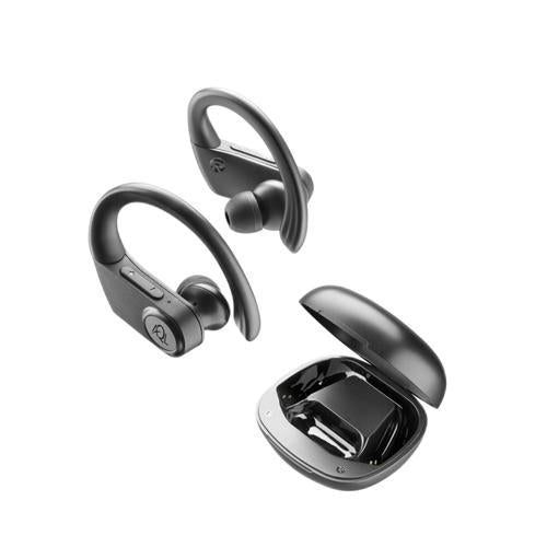 AQL Sport Boost Charge  Bluetooth-Kopfhörer  Bluetooth-Sportkopfhörer – kabelloses Stereo – wasserdicht – Ladekoffer für 5 Aufladungen – Schwarz