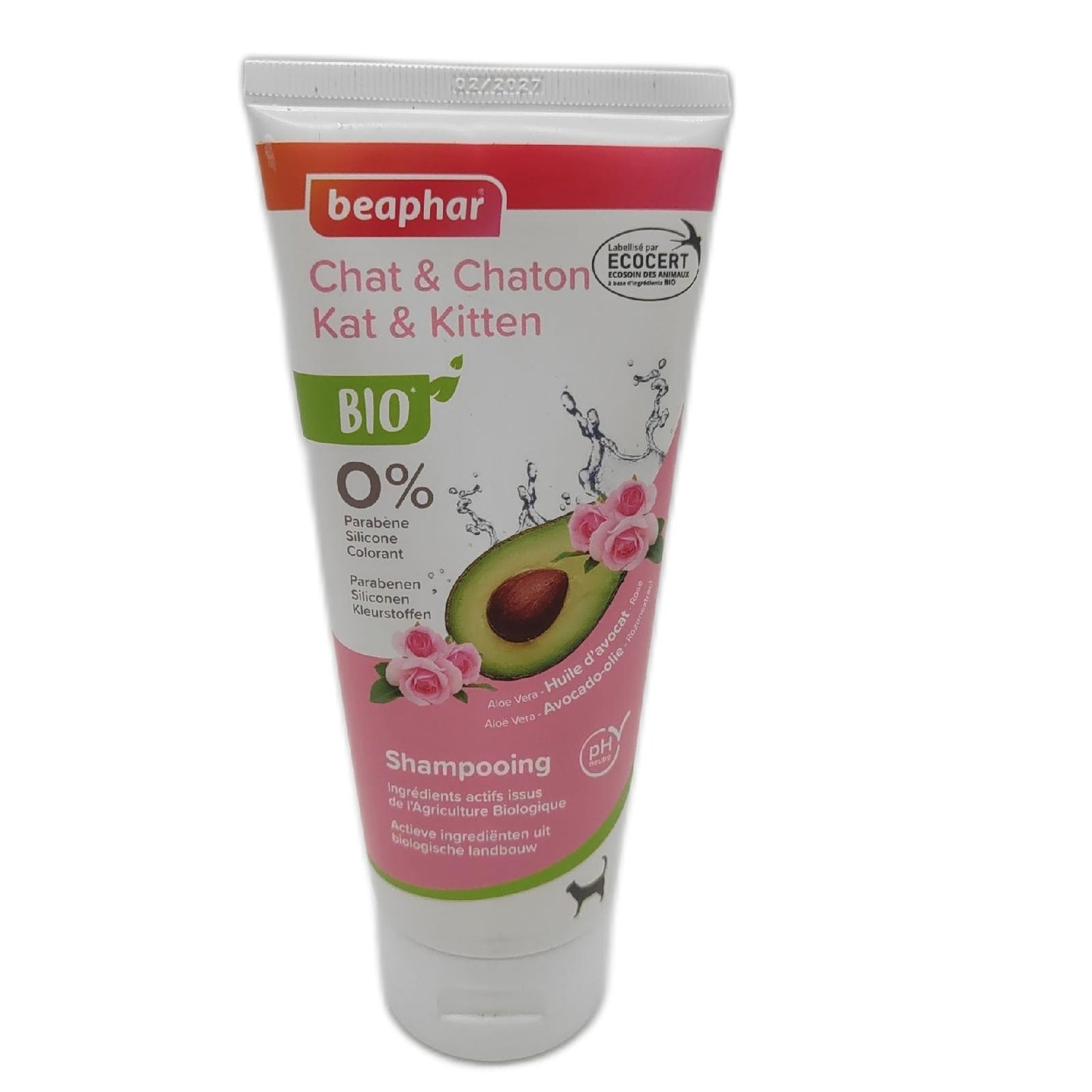 BEAPHAR Bio Shampoo Katzen Kätzchen Aloe Vera Health Shampoo Bio Katzen Eco Aloe Vera Fernhalten Streichelkatze