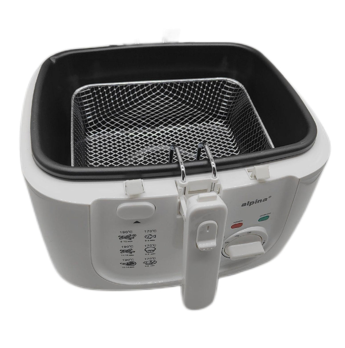 alpina Friteuse Küchengerät Haushaltsgeräte 1800 Watt 25 Liter temperatur