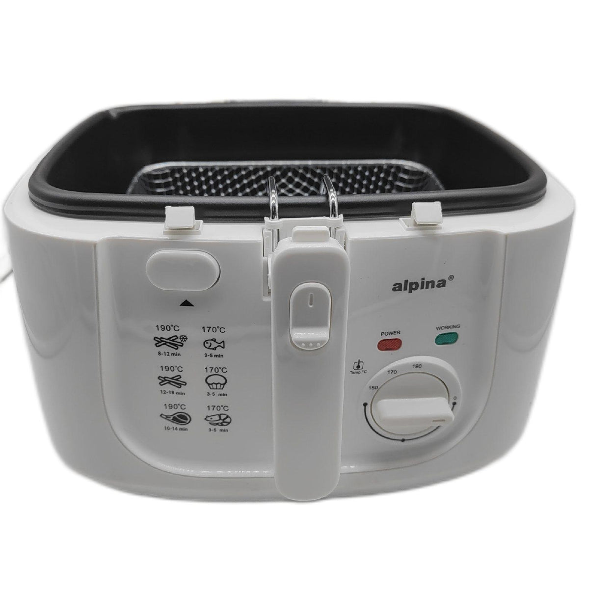 alpina Friteuse Küchengerät Haushaltsgeräte 1800 Watt 25 Liter temperatur