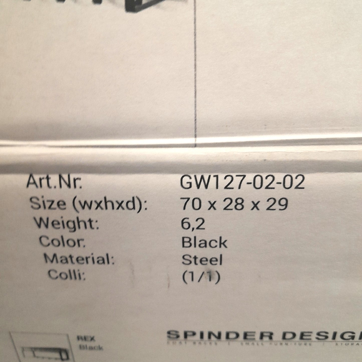 Spinder Design Garderobenleiste Rex 3 Anzahl Haken: 5 Stk., L x B x H: 29 x 70