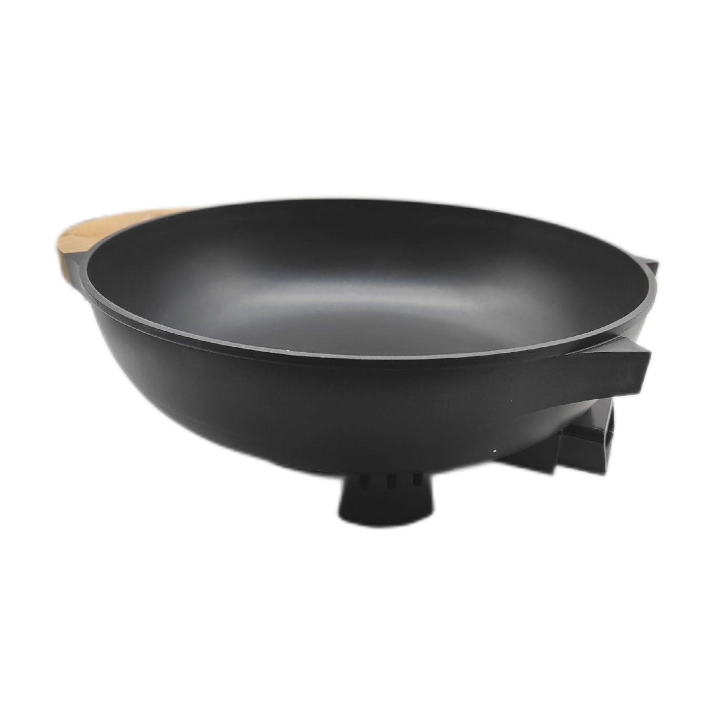 Bestron AEW100AS Elektrischer Wok Bambusgriffe XL Wokgriff def