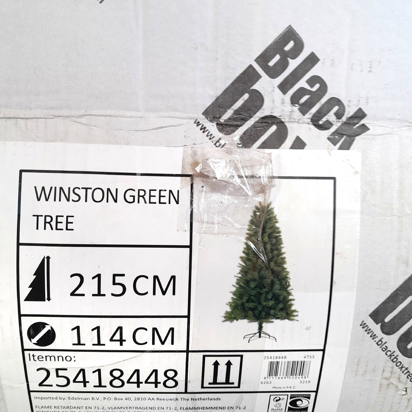 Künstlicher Weihnachtsbaum Wohnzimmer Dekoration Winston Höhe 215 cm Festlich Tannengrün